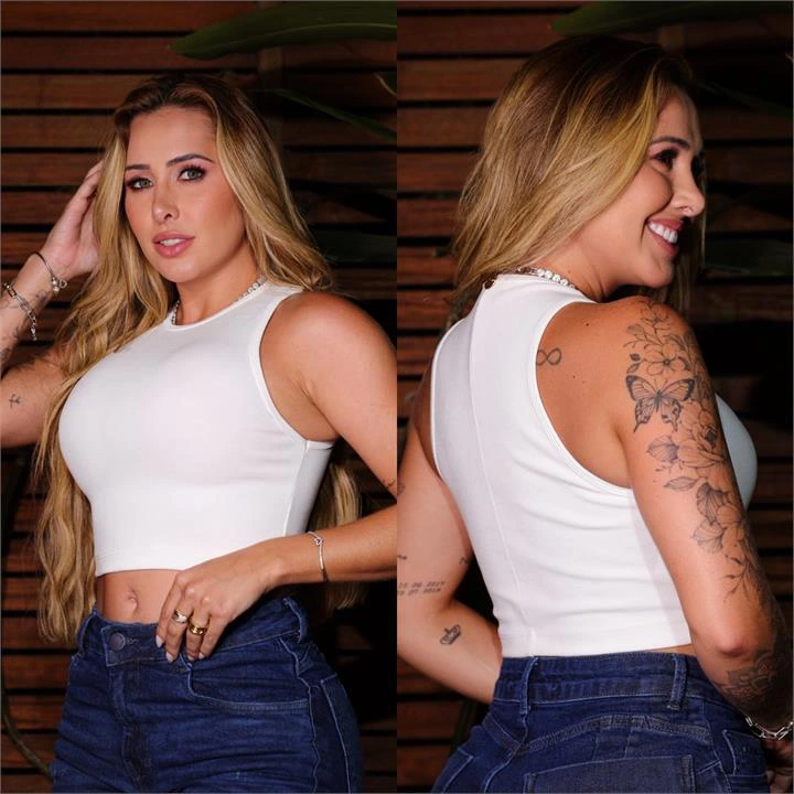 CROPPED TAY BRANCO