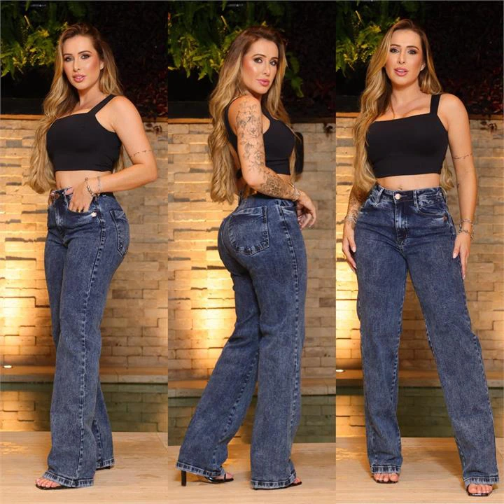 CALÇA WIDE LEG (COM ELASTANO)