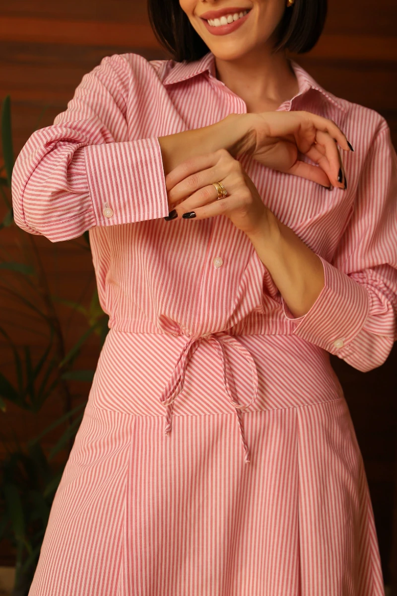 Camisa Curta Tricoline Listrado 3