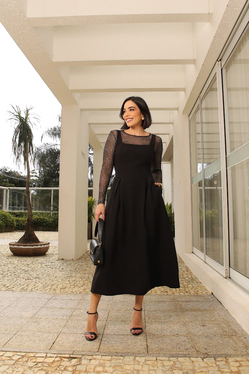 Blusa Tule Poá Flocada 5