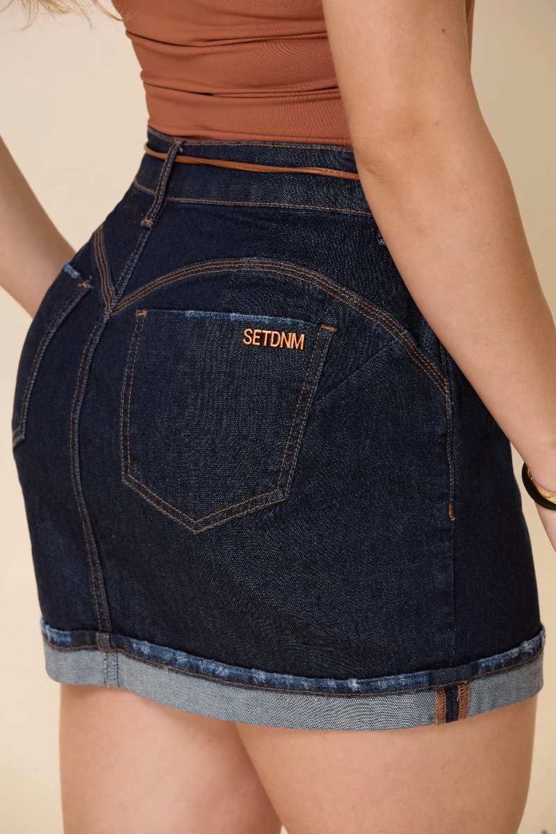 SAIA CURTA BARRA VIRADA COM CINTO 2